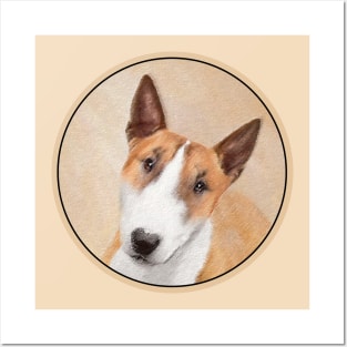 Miniature Bull Terrier Painting - Cute Original Dog Art Posters and Art